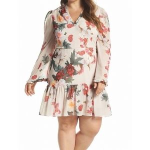 Cooper ST Womens Sz 22W Plus Floral Chiffon Dress